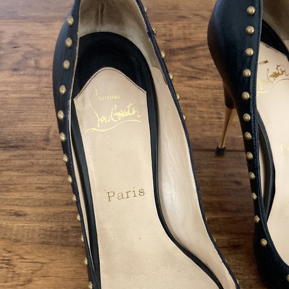 Christian Louboutin Peep Toe 100mm Stud Heels size 40 - Picture 3 of 12